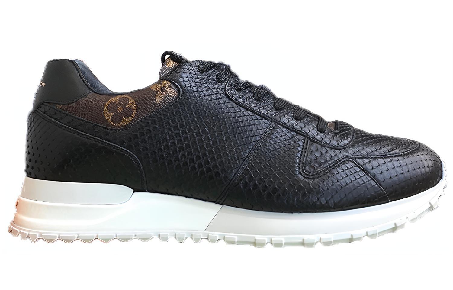 Order Louis Vuitton Leder Fashion Sneakers ''Schwarz'' 1A418F