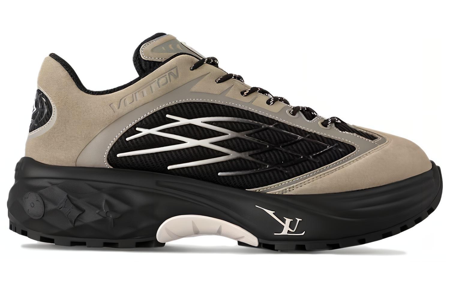 Order Louis Vuitton Zapatillas de Cuero con Cordones 'Negro' 1ACEC5