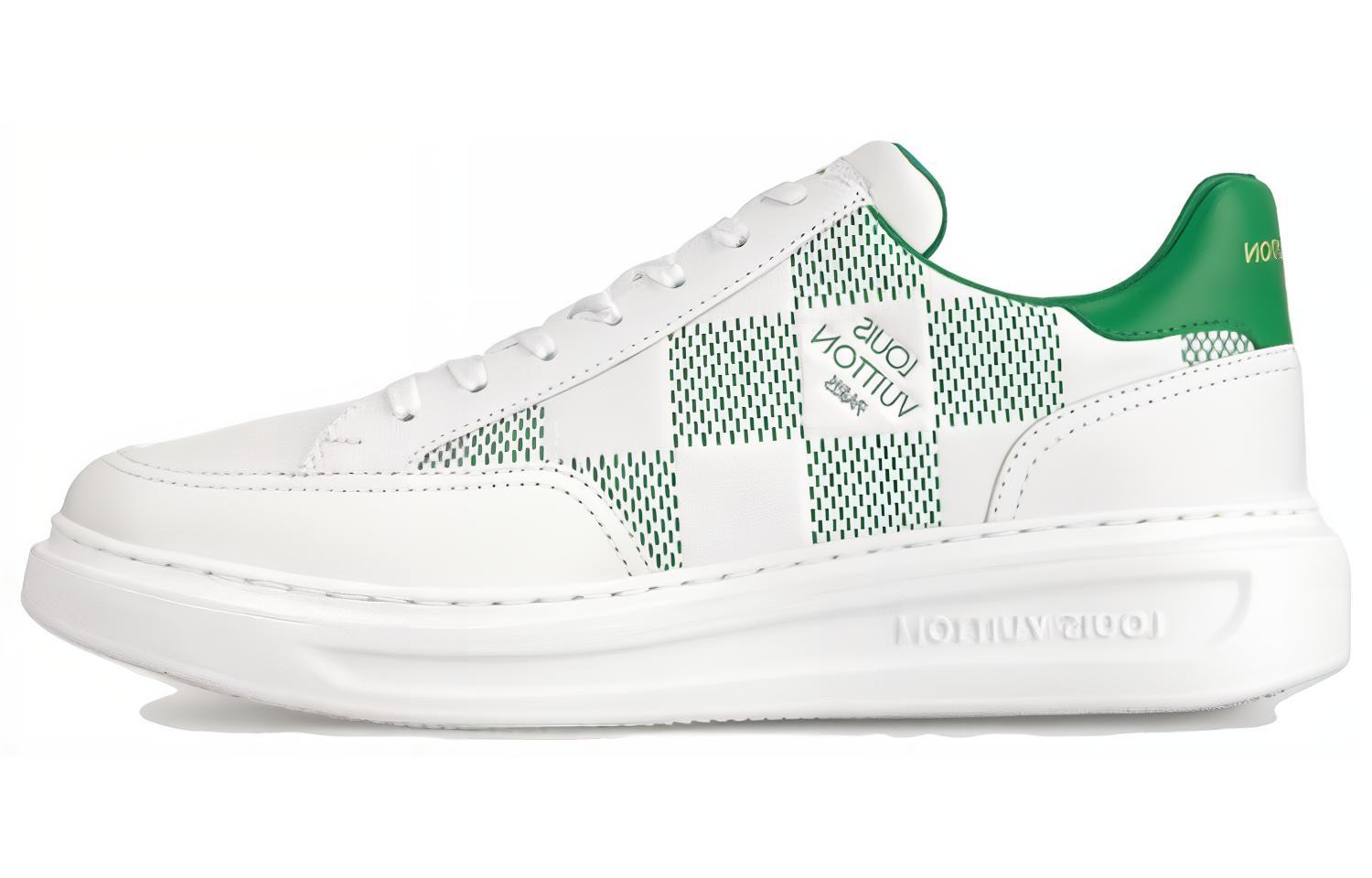 LV Leather Low-Top Lace-Up Sneaker 'White'