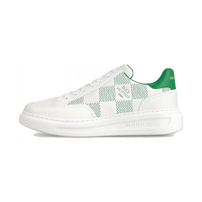 LV Leather Low-Top Lace-Up Sneaker 'White'