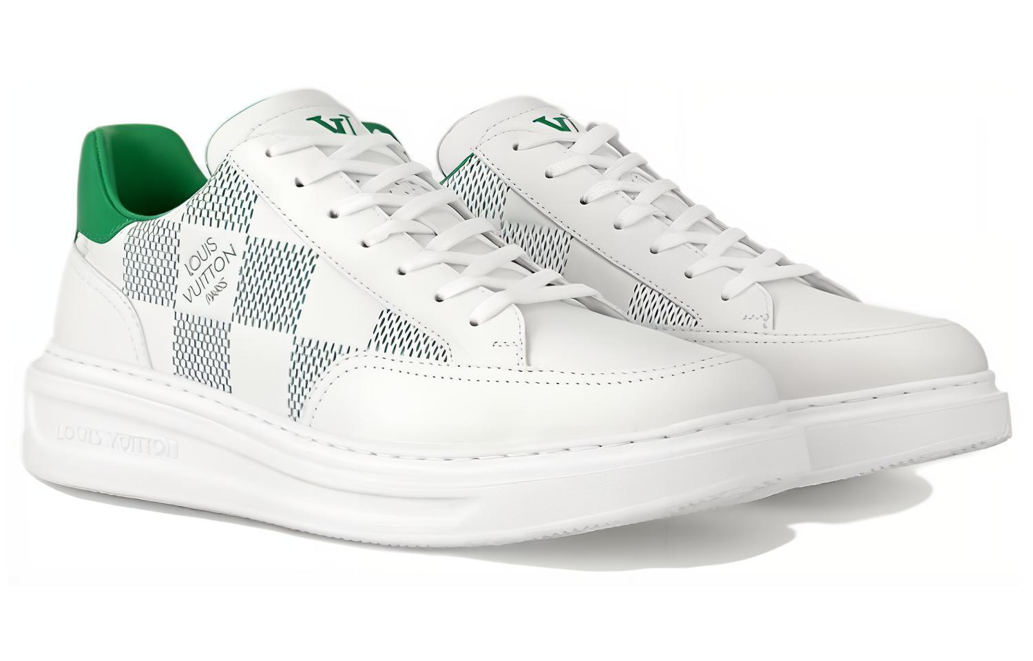 LV Leather Low-Top Lace-Up Sneaker 'White' 圖 3