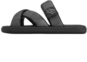 Louis Vuitton Leather Open-Toe Velcro Slide 'Black' 1ACRJ1 Louis Vuitton Leather Open-Toe Velcro Slide 'Black' 1ACRJ1