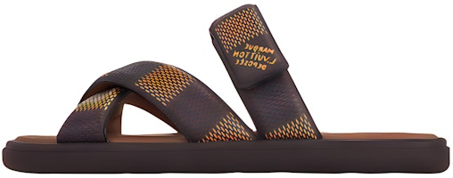 Louis Vuitton Leather Open-Toe Velcro Slide 'Brown' 1ACRJH Louis Vuitton Leather Open-Toe Velcro Slide 'Brown' 1ACRJH