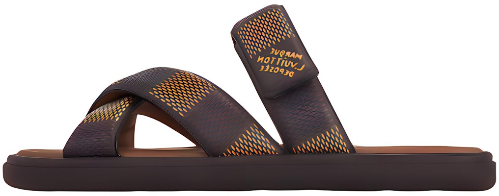 Louis Vuitton Leather Open-Toe Velcro Slide 'Brown' 1ACRJH Buy Louis Vuitton Leather Open-Toe Velcro Slide 'Brown' 1ACRJH