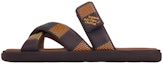 Buy Louis Vuitton Selipar Kulit Velcro Hujung Terbuka 'Coklat' 1ACRJH