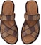 Purchase Louis Vuitton Selipar Kulit Velcro Hujung Terbuka 'Coklat' 1ACRJH