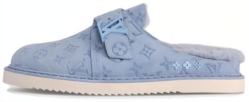 Louis Vuitton Leather Round Toe Comfort Mule 'Blue' 1ACETO Louis Vuitton Leather Round Toe Comfort Mule 'Blue' 1ACETO