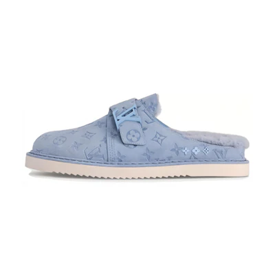 LV Leather Round Toe CMFT Mule 'Blue'