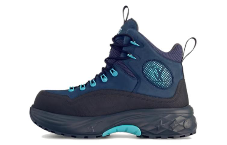 Buy Bota Louis Vuitton de Cuero Azul con Punta Redonda y Cordones 1ACFCW