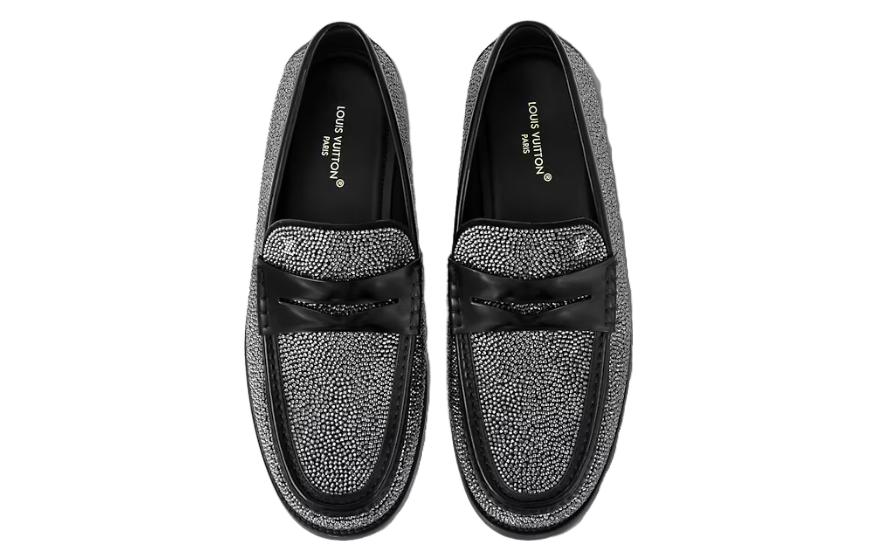 Shop Louis Vuitton Leren Loafer met Ronde Neus ''Zwart'' 1AC5OK
