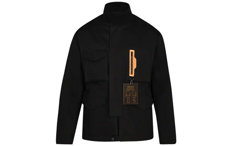 Louis Vuitton Leather Trim Pocket Jacket Black 1A5CTX