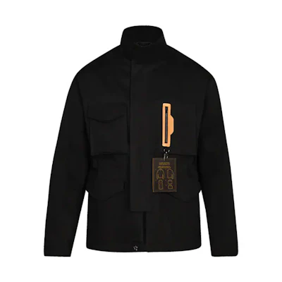 Louis Vuitton Leather Trim Pocket Jacket Black 1A5CTX