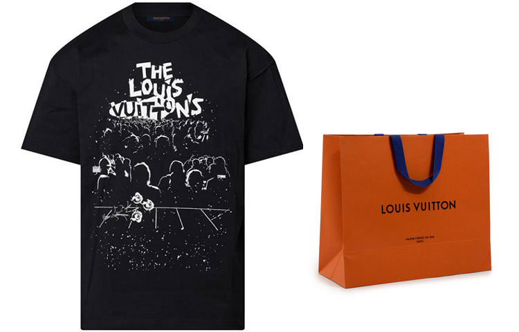 Louis Vuitton Letter Logo Print Crewneck T-Shirt  Black 1AARPC