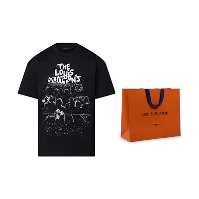 Louis Vuitton Letter Logo Print Crewneck T-Shirt Black 1AARPC