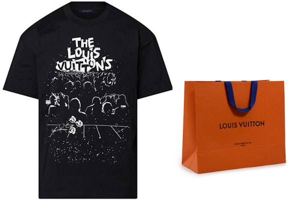 Louis Vuitton Letter Logo Print Crewneck T-Shirt Black 1AARPC Cheap Louis Vuitton Letter Logo Print Crewneck T-Shirt Black 1AARPC
