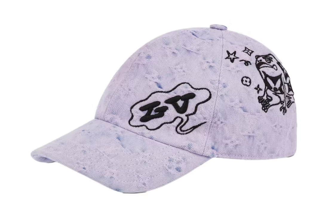 LOUIS VUITTON Lilac Purple Baseball Cap Unisex Couple Style Purple M8158L