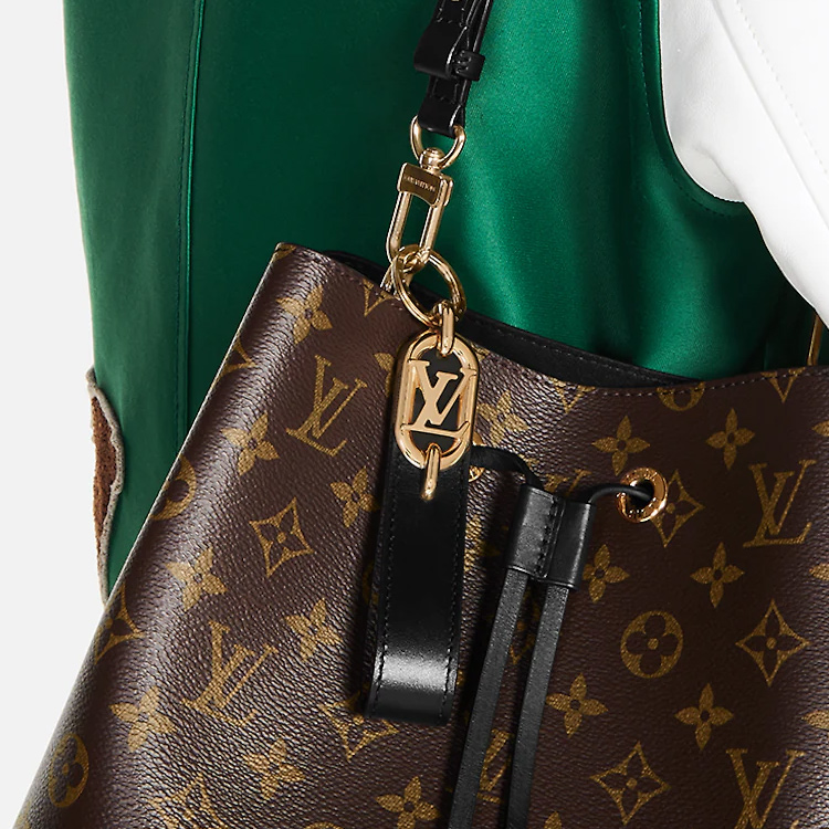 Shop Louis Vuitton Link Dragonne Engraved Leather Metal Keyring Unisex Keychain M00826