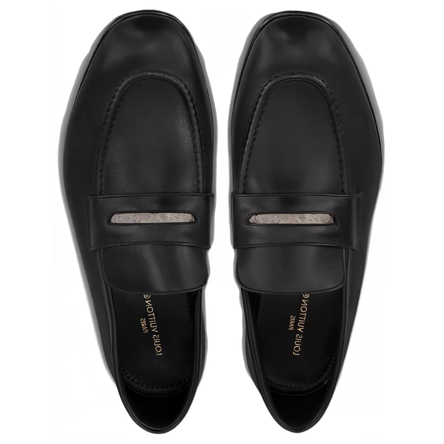 Shop Mocasines Louis Vuitton 'Negro' 1AA2DX