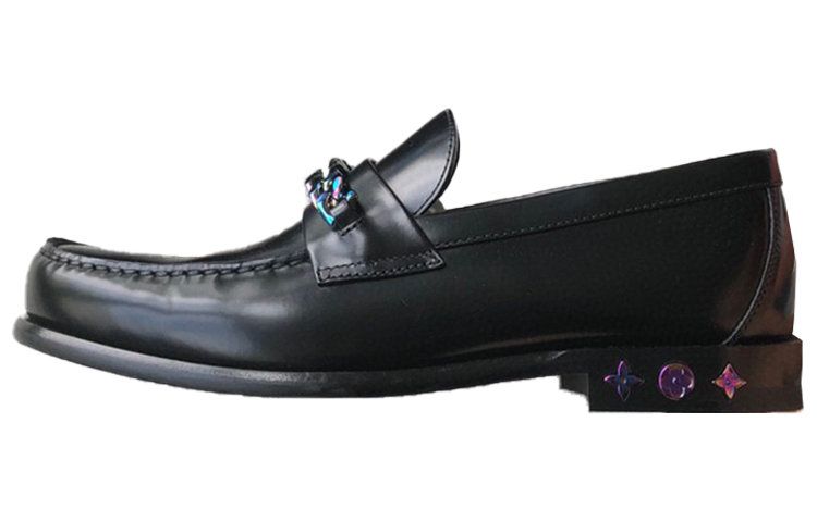 Buy Louis Vuitton 路易威登 皮革休閒樂福鞋 黑色