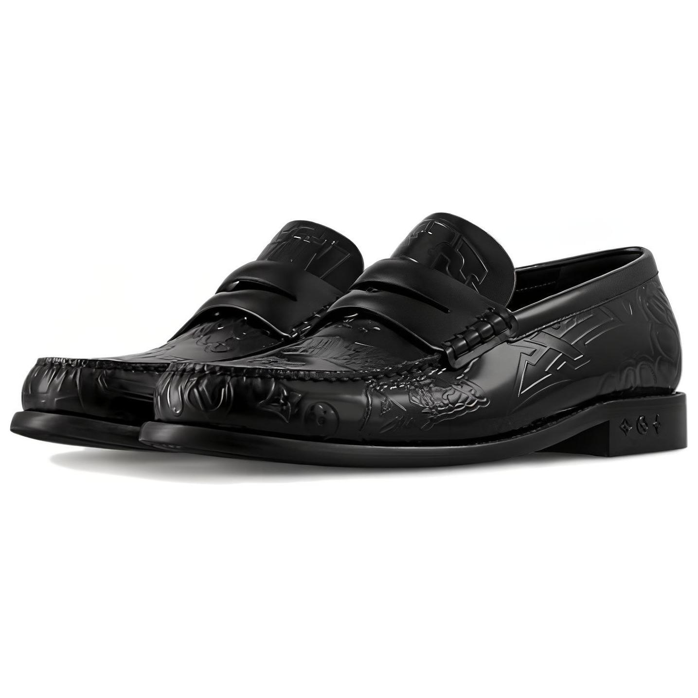 Lookbook Mocassins Louis Vuitton en Cuir Noir 1ACDO7