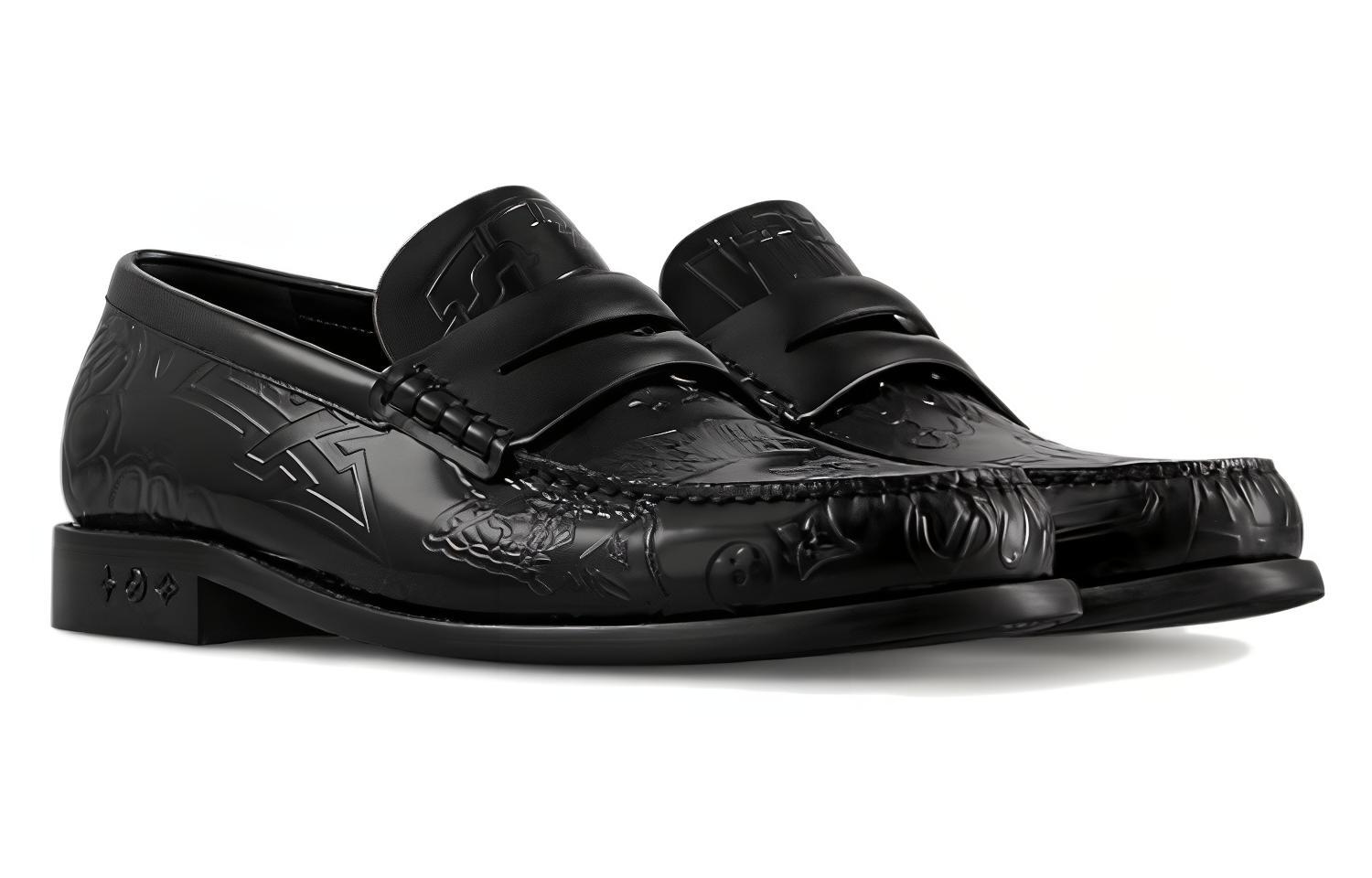 Shop Mocassins Louis Vuitton en Cuir Noir 1ACDO7