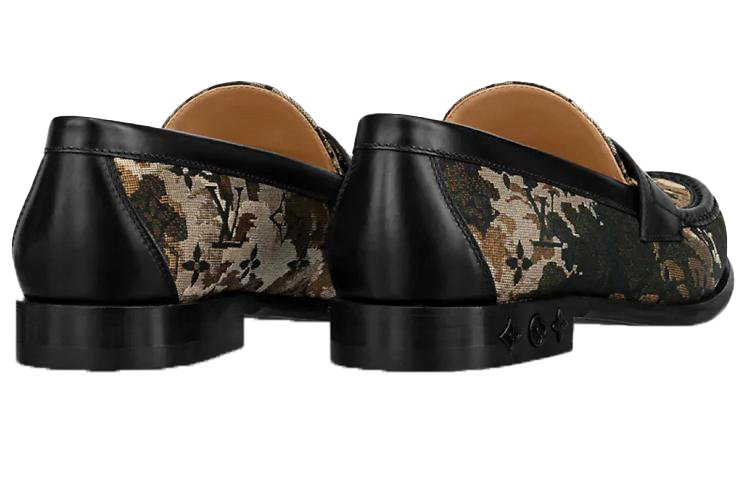 Shop 路易威登 纺织休閒套穿樂福鞋 黑色