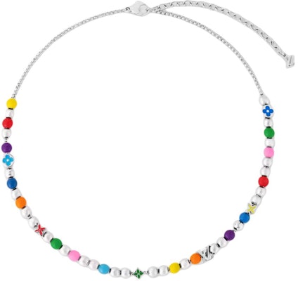 LOUIS VUITTON Kalung Lelaki Metal Enamel Multicolor dengan Lobster Clasp m02729 Order LOUIS VUITTON Kalung Lelaki Metal Enamel Multicolor dengan Lobster Clasp m02729