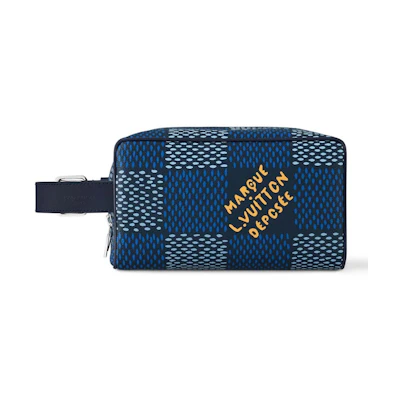 Louis Vuitton Locket Dopp Kit Damier Heritage Blue