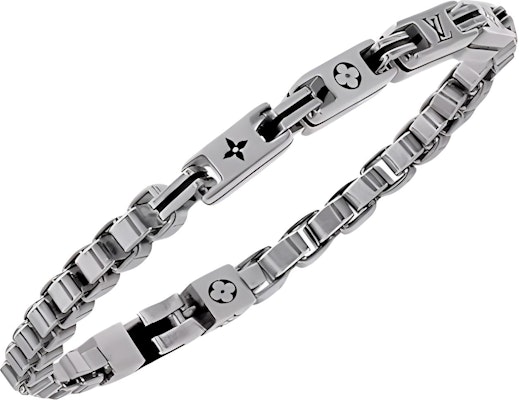 LOUIS VUITTON Logo 925 Silver Unisex Couple Bracelet - Silver M1149M Lookbook LOUIS VUITTON Logo 925 Silver Unisex Couple Bracelet - Silver M1149M