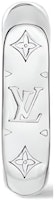 LOUIS VUITTON Logo Brass Earrings Silver for Men M02227 LOUIS VUITTON Logo Brass Earrings Silver for Men M02227