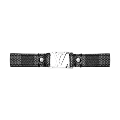 LOUIS VUITTON Logo Calfskin Bracelet Unisex M8001E