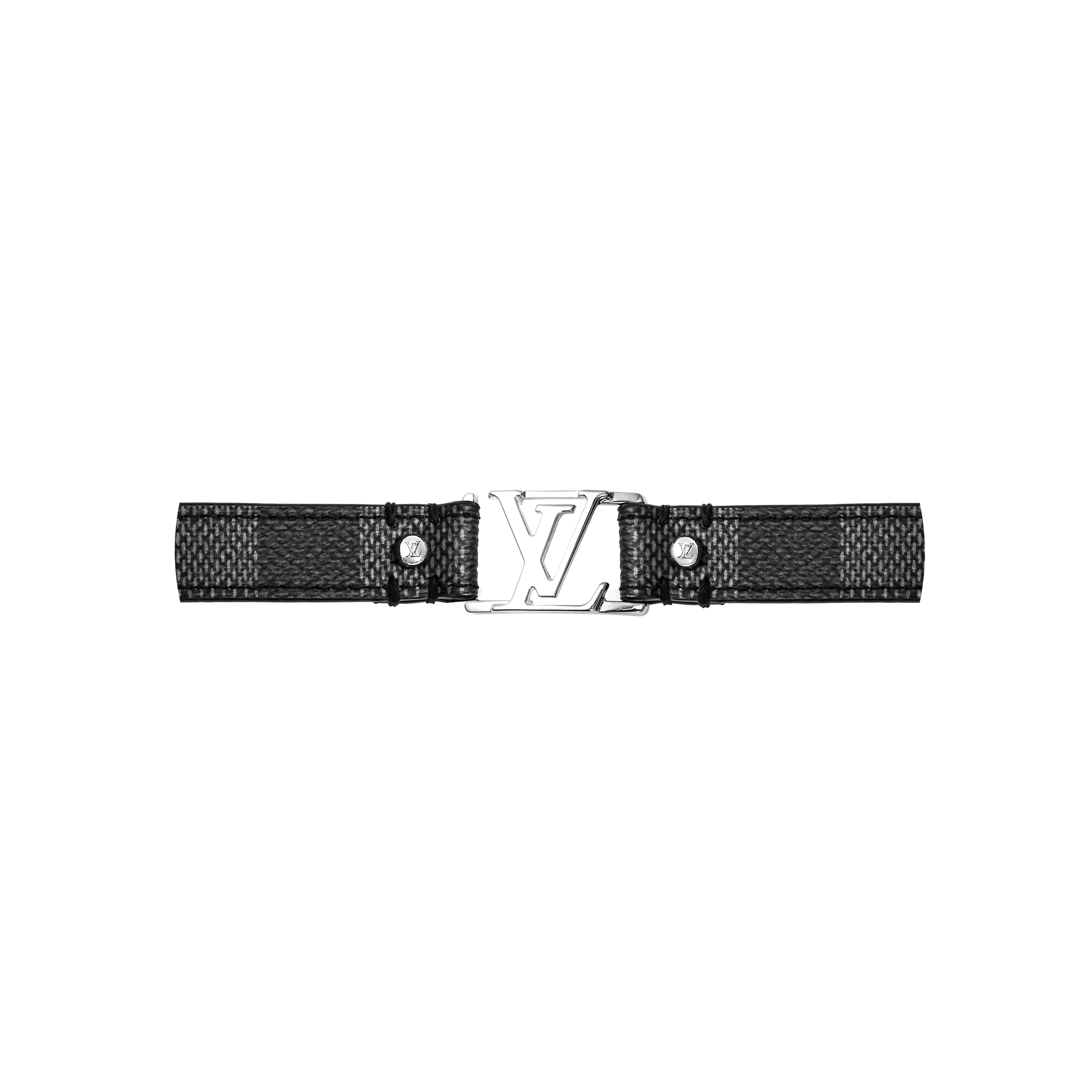 LOUIS VUITTON Logo Calfskin Bracelet Unisex M8001E 圖 2