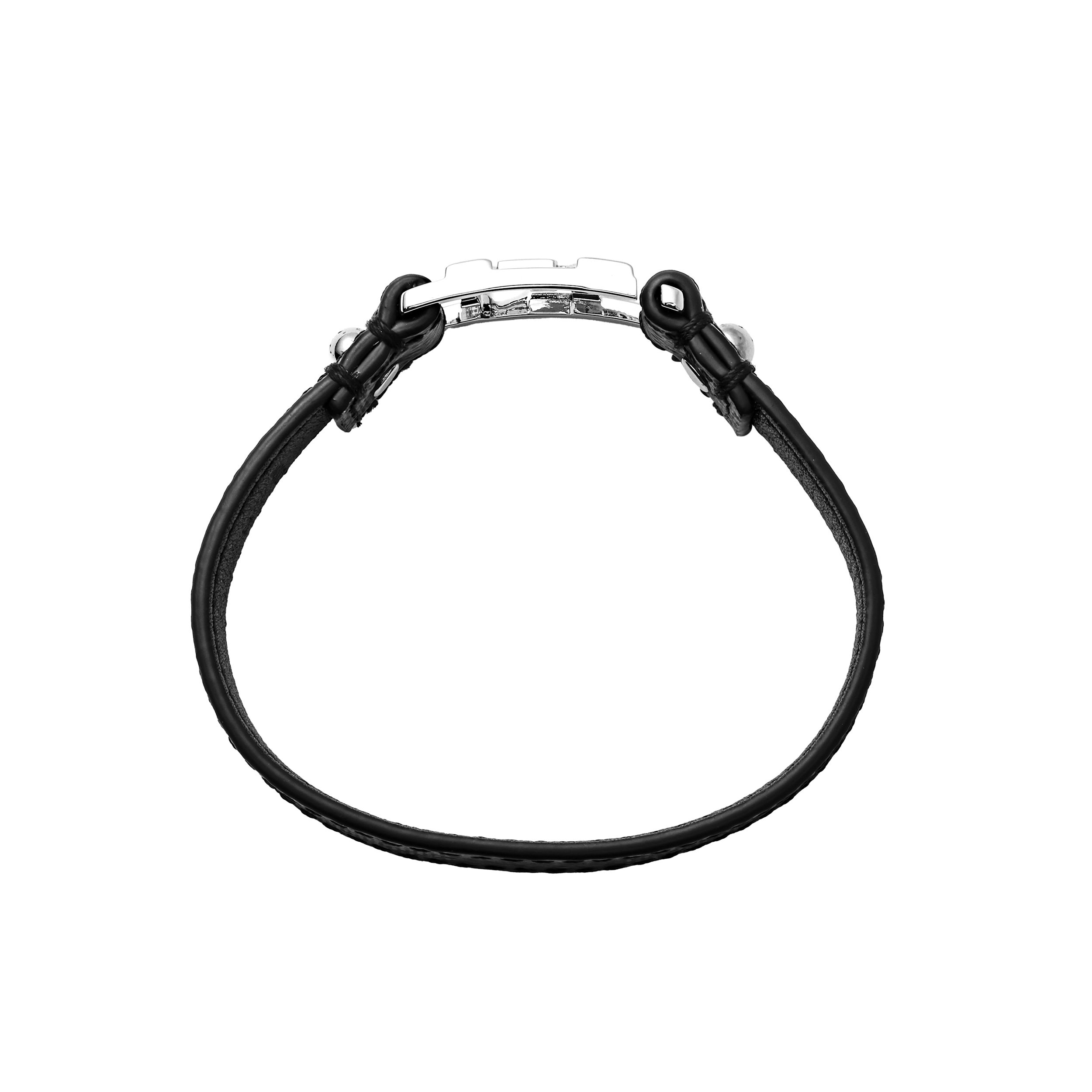 LOUIS VUITTON Logo Calfskin Bracelet Unisex M8001E 圖 4