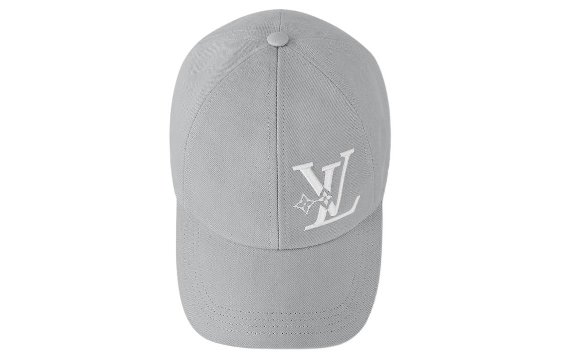 Lookbook Topi Besbol Kapas Louis Vuitton Logo Unisex Gaya Pasangan Kelabu. M7607