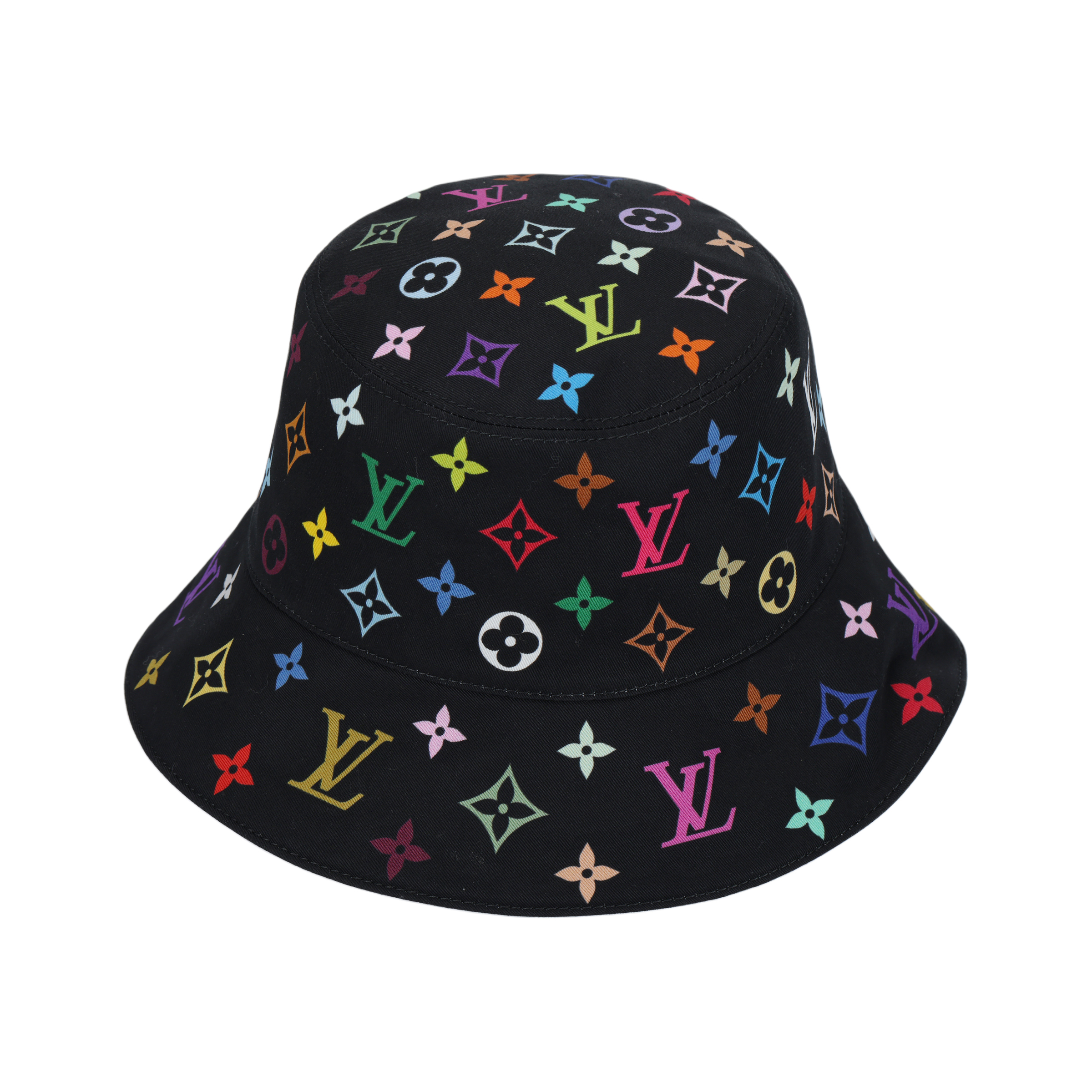 Purchase Topi Bucket LOUIS VUITTON Logo Katun Hitam Unisex Gaya Pasangan. M7985