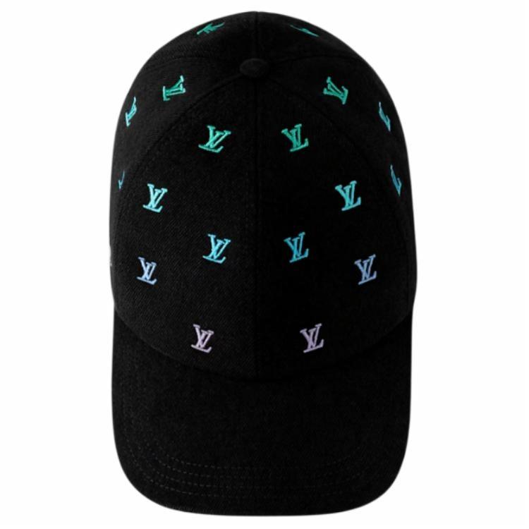 Shop Topi Denim Kapas Hitam Desain Logo LOUIS VUITTON untuk Pria. M7974M