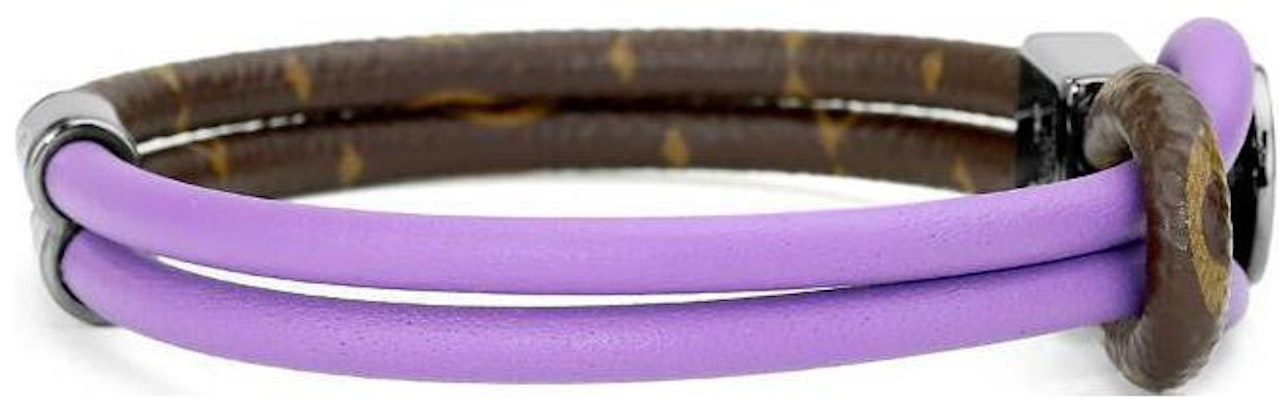 LOUIS VUITTON Gelang Kulit Ungu Unisex dengan Rekaan Logo. M8092D Lookbook LOUIS VUITTON Gelang Kulit Ungu Unisex dengan Rekaan Logo. M8092D
