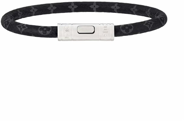Louis Vuitton Logo Design Canvas Metal Bracelet Black - Accessories M4026D Order Louis Vuitton Logo Design Canvas Metal Bracelet Black - Accessories M4026D