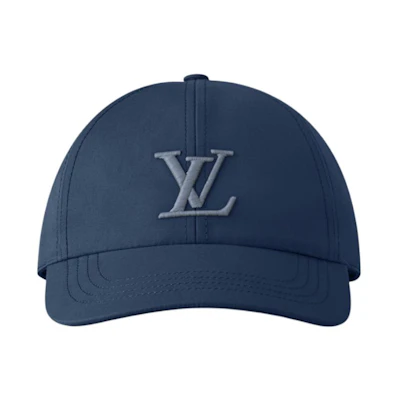 Louis Vuitton Logo Design Cotton Baseball Cap Men’s Navy Blue M7955