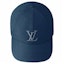 Shop Topi Baseball Louis Vuitton Logo Desain Pria Biru Navy M7955