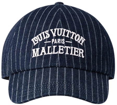 LOUIS VUITTON Logo Design Cotton Viscose Bead Baseball Cap Navy Blue Mens M5146L Lookbook LOUIS VUITTON Logo Design Cotton Viscose Bead Baseball Cap Navy Blue Mens M5146L