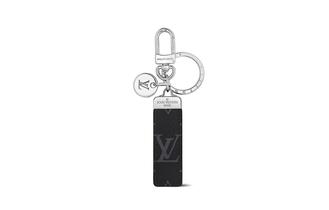 LOUIS VUITTON Logo Design Metal Keychain for Men Black M01526 圖 2