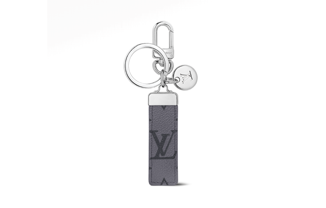 LOUIS VUITTON Logo Design Metal Keychain for Men Black M01526 圖 3