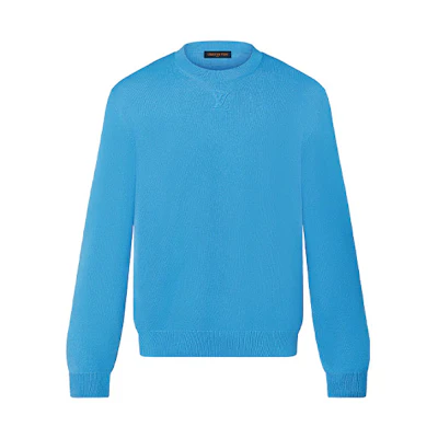 Louis Vuitton Logo Embossed Crewneck Sweatshirt Blue () 1A9FQ1