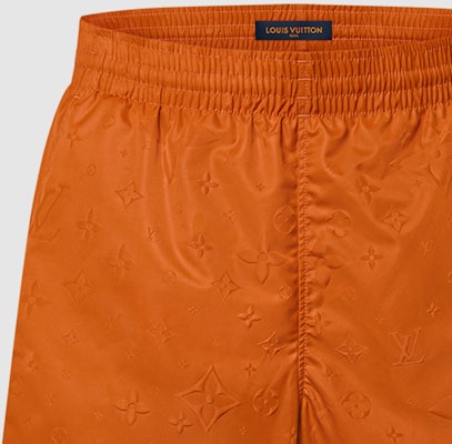 LOUIS VUITTON Pantalones Cortos de Natación Naranja con Logo Relieve. 1AFQ75 Lookbook LOUIS VUITTON Pantalones Cortos de Natación Naranja con Logo Relieve. 1AFQ75