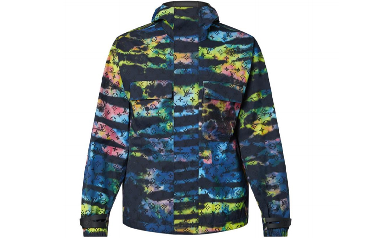 Louis Vuitton Logo Embossed Hooded Jacket Multicolor 1A99T8