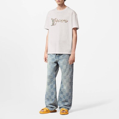 路易威登 LOGO 刺繡 圓領T恤 白色 FW24 短袖 1AFR96 Lookbook 路易威登 LOGO 刺繡 圓領T恤 白色 FW24 短袖 1AFR96