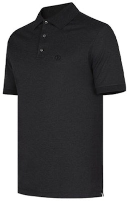 루이 비통 로고 자수 스트레이트 핏 반팔 폴로 셔츠 블랙 남성용 1A31TT Shop 루이 비통 로고 자수 스트레이트 핏 반팔 폴로 셔츠 블랙 남성용 1A31TT