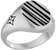 LOUIS VUITTON Logo Engraved 925 Silver Unisex Couple Ring - Silver. M1160M LOUIS VUITTON Logo Engraved 925 Silver Unisex Couple Ring - Silver. M1160M