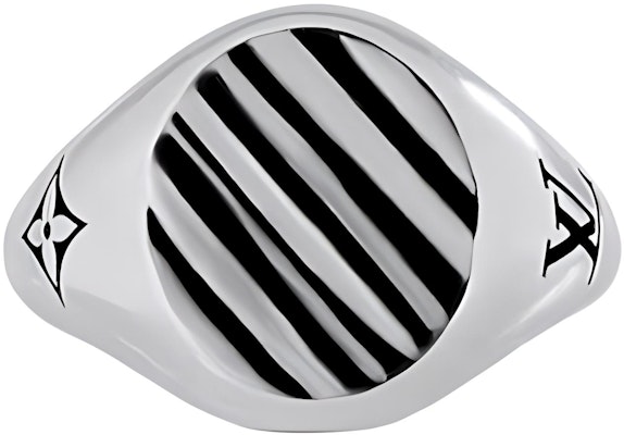 루이비통 로고 각인 925 실버 유니섹스 커플 반지 - 실버. M1160M Lookbook 루이비통 로고 각인 925 실버 유니섹스 커플 반지 - 실버. M1160M